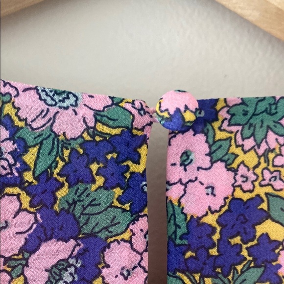 Boden The Plisse Mini Dress Tiered Skirt Chiffon Long Sleeve Ruffles Pink Sz 4 - Picture 11 of 16